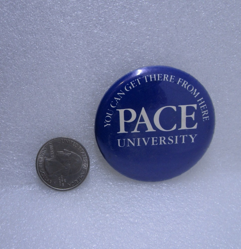 Pace University You Can Get There From Here Button Pin