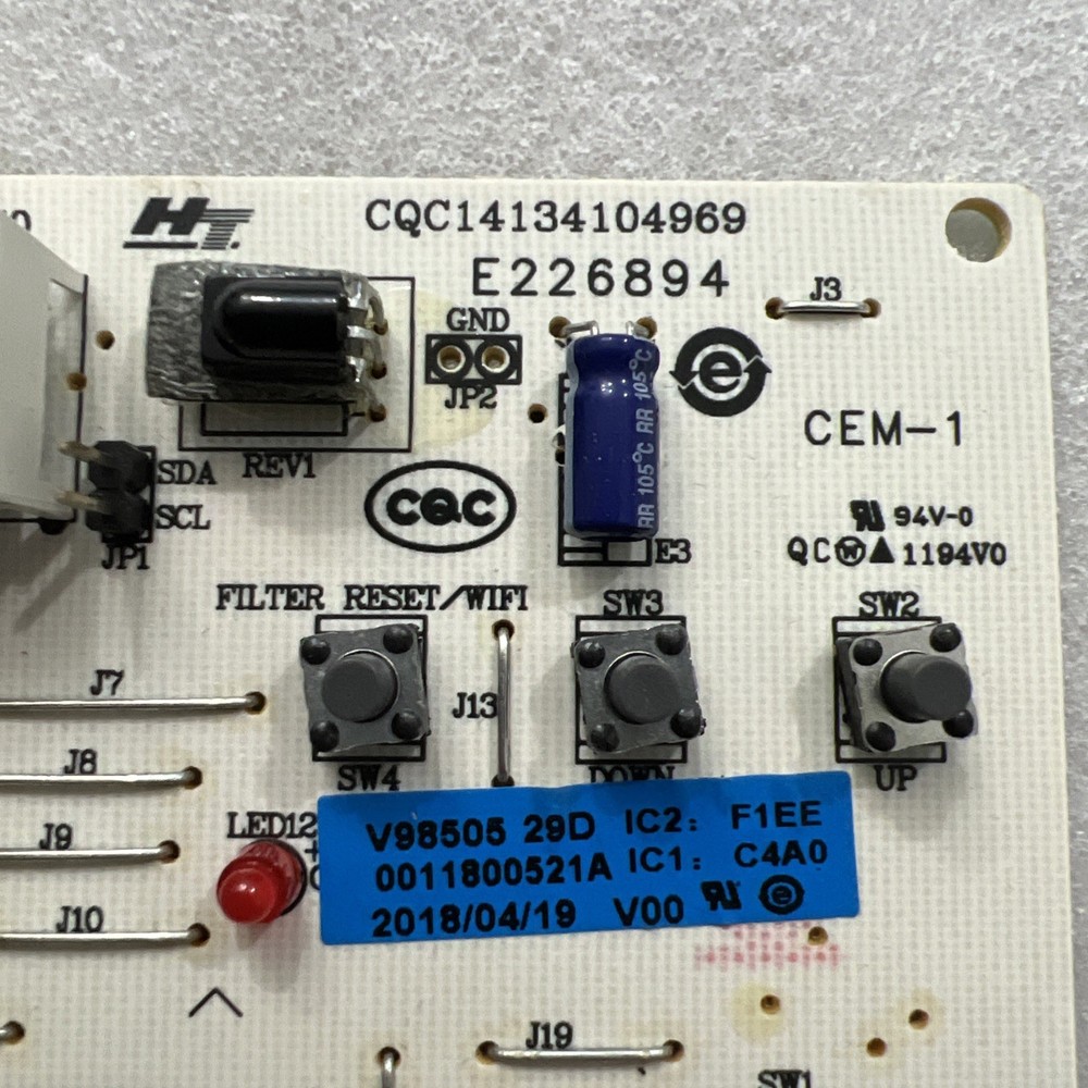 GE AIR CONDITIONING UNIT AC MAIN INTERFACE TOUCH PAD CONTROL BOARD