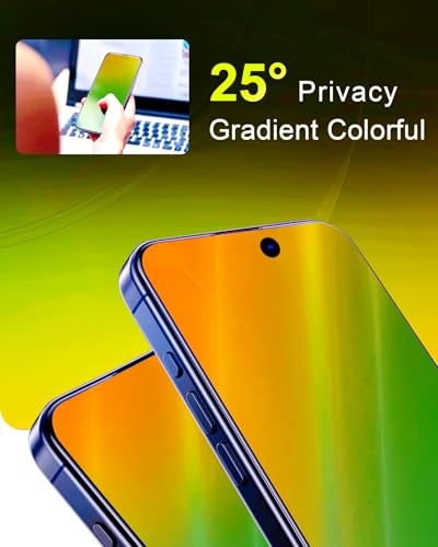 Privacy Screen Protector for iPhone Gradient Green for iPhone 13/13 Pro/14/16E