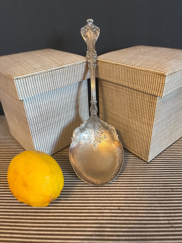 William & Rogers Silver Plate Large Serving Salad Spoon