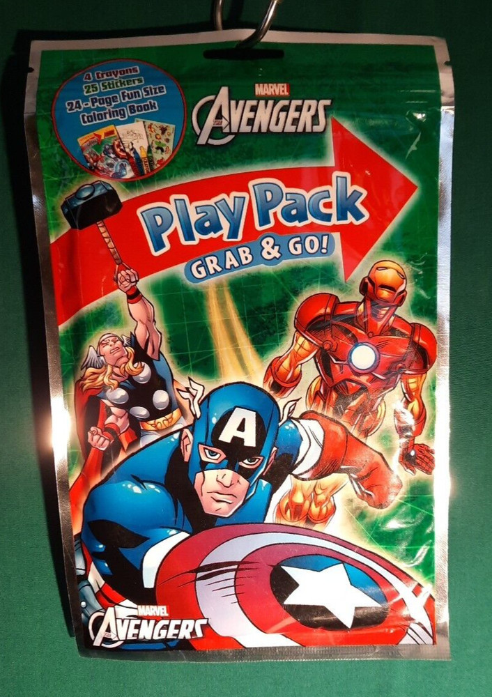 Marvel Avengers Play Pack Activity Set Coloring Stickers NEW