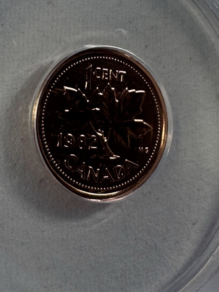 1982 Canada 1 Cent Proof Like Graded MS 67 RD by ANACS