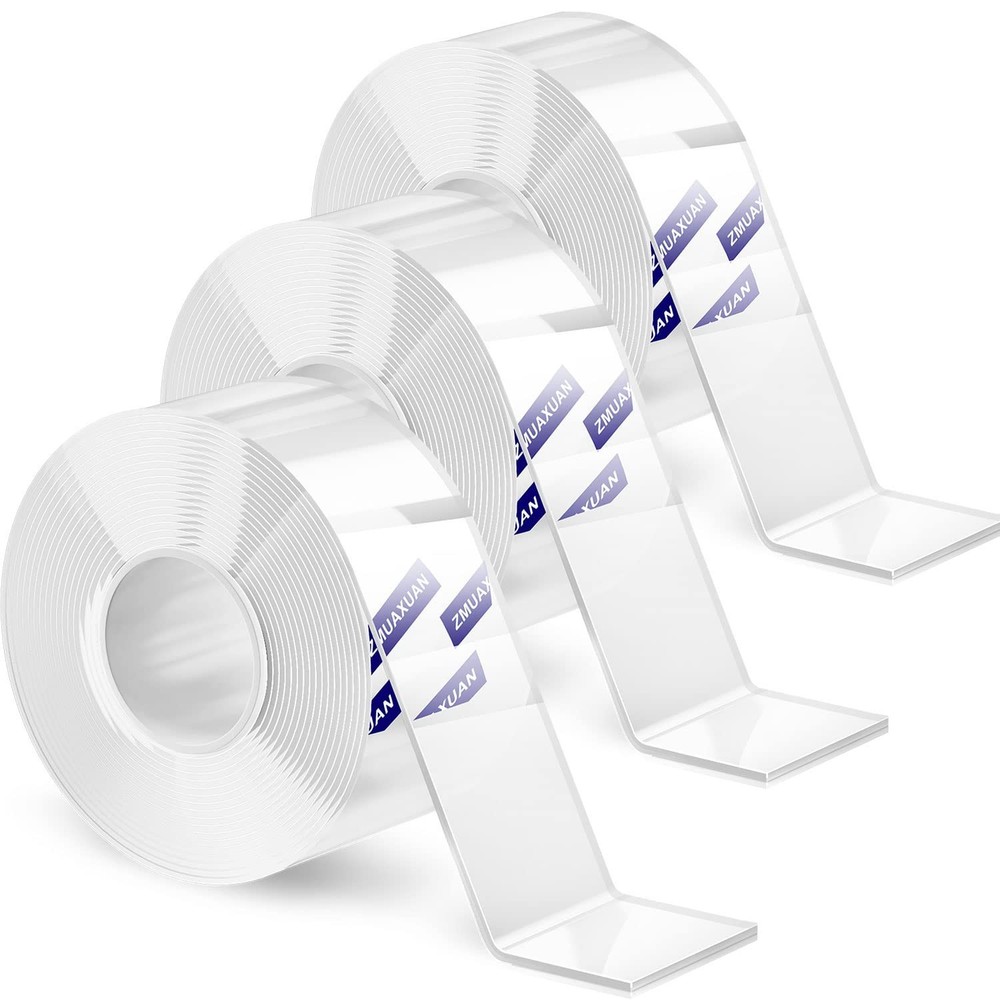 Strong Adhesive Strips for Picture Hanging - 3 Rolls