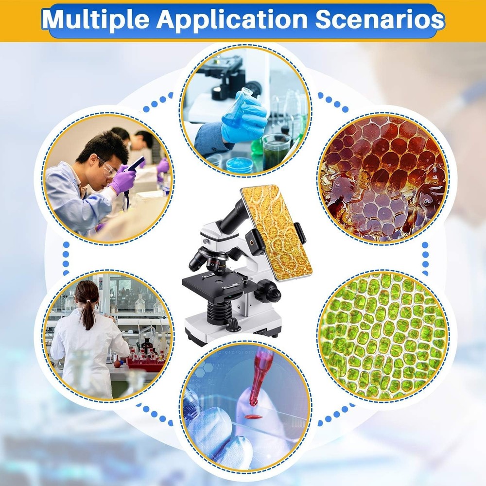 100X-2000X LED Compound Microscope Kit for Students and Hobbyists - Explore Life