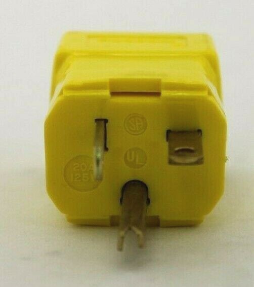 Hubbell 5364VY Dead Front Plug NEMA 5-20P