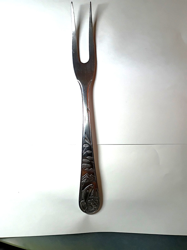 CAMBRIDGE Fish on River Serving Fork Stainless Flatware