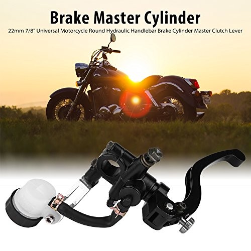 Front Brake Master Cylinder, 22mm 7/8" Universal Motorcycle Round Front Left