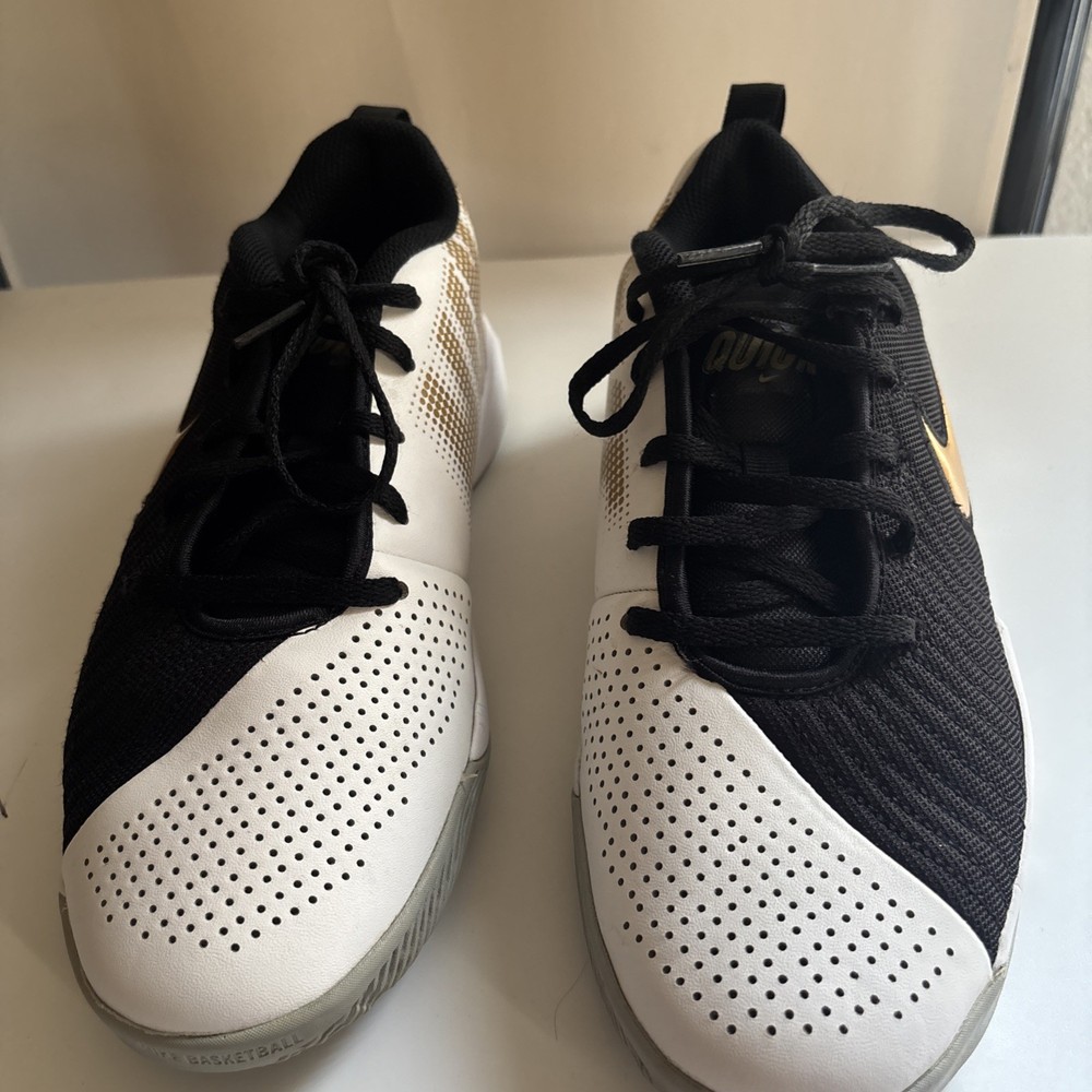 Size6 (GS) - Nike Team Hustle Quick 2 Sport Low Black White