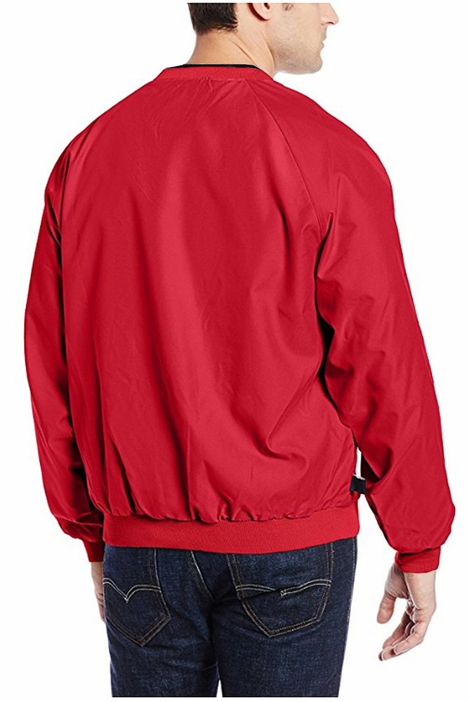 White Bear Microfiber Windshirt Pullover Long Sleeve V-Neck Golf Wind Shirt 5150