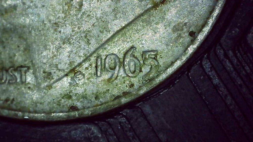 1965 Dime error collar clash and DDO on GOD