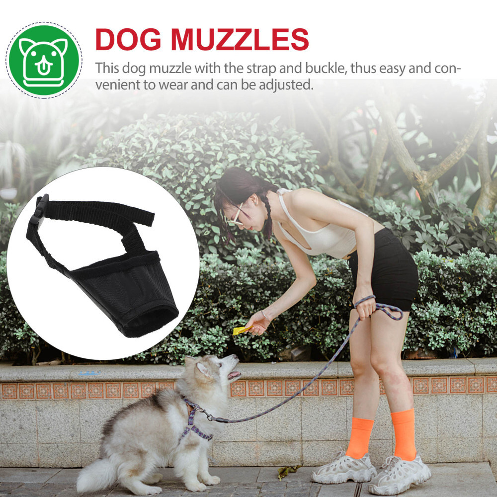1x Puppy Muzzle Walking Puppy Muzzle Adjustable Muzzle Anti-Barking Doggy Muzzle