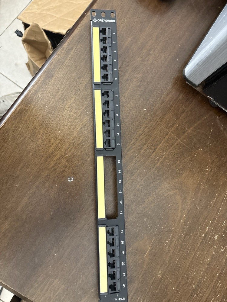 Ortronics Cat6 24-Port Patch Panel T568B Missing 13-18 Rack Mount