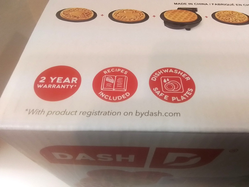 Dash Multi-Plate Mini Waffle Maker with Removable Plates Bee Bunny Clover Heart