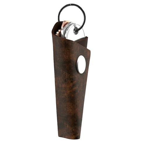 Full Grain Leather Key Wrap, Motorcycle Key Organizer, Durable Key Rustic