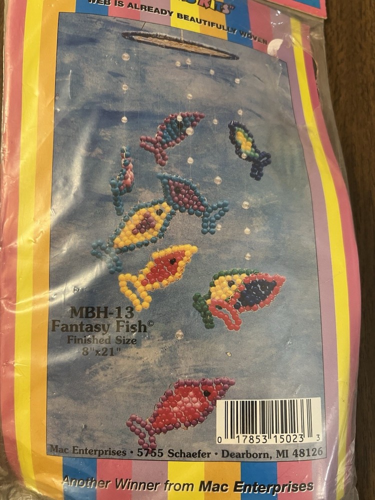 Mac-a-bead-eze Fantasy Fish Vintage Beading Kit Mobile Sun Dancer