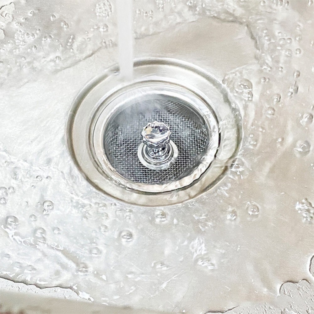 Kitchen Sink Strainer Stainless-Steel Mesh Bath Drain Stopper Filter Screen Part