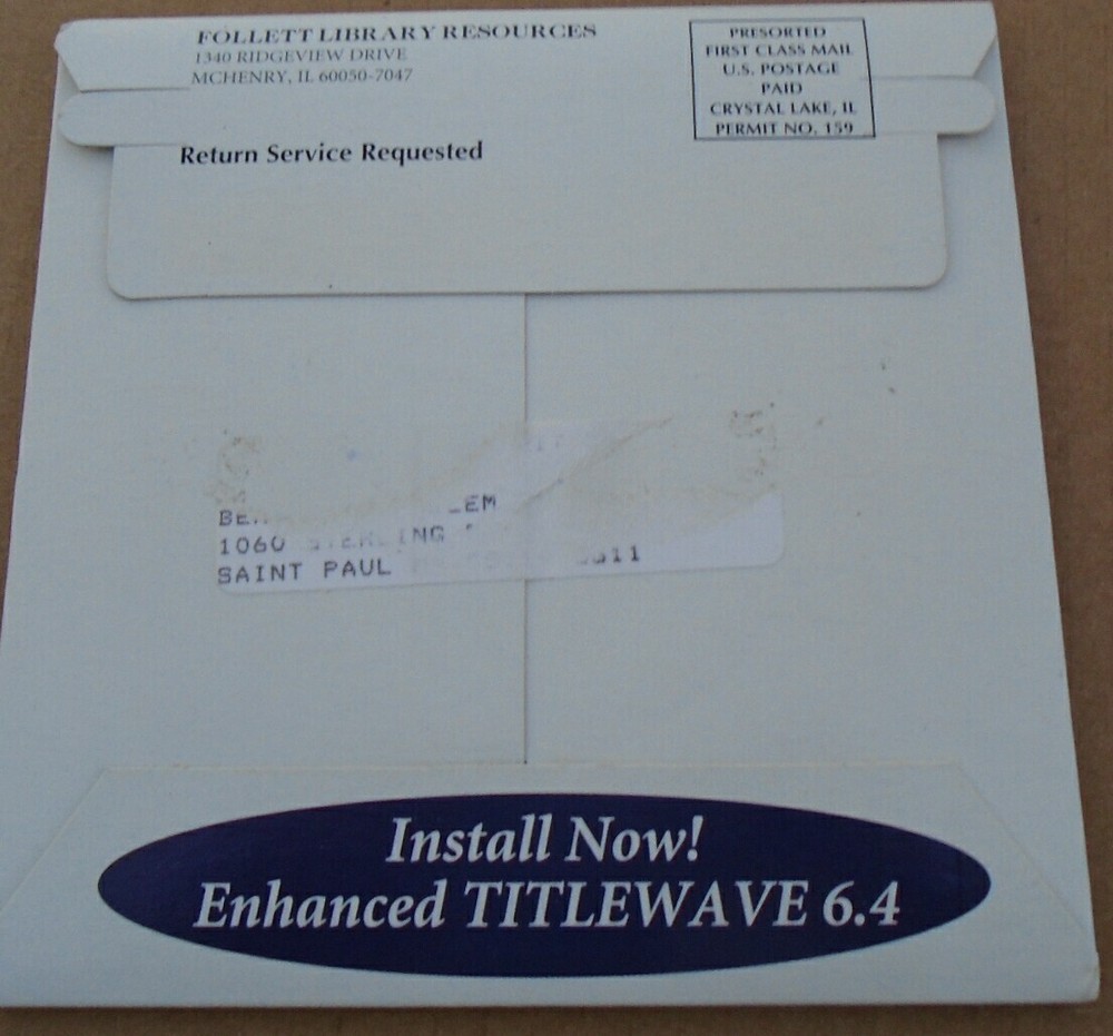 NEW Follett Titlewave 6.4 Microsoft MS DOS Operating System Floppy Disk