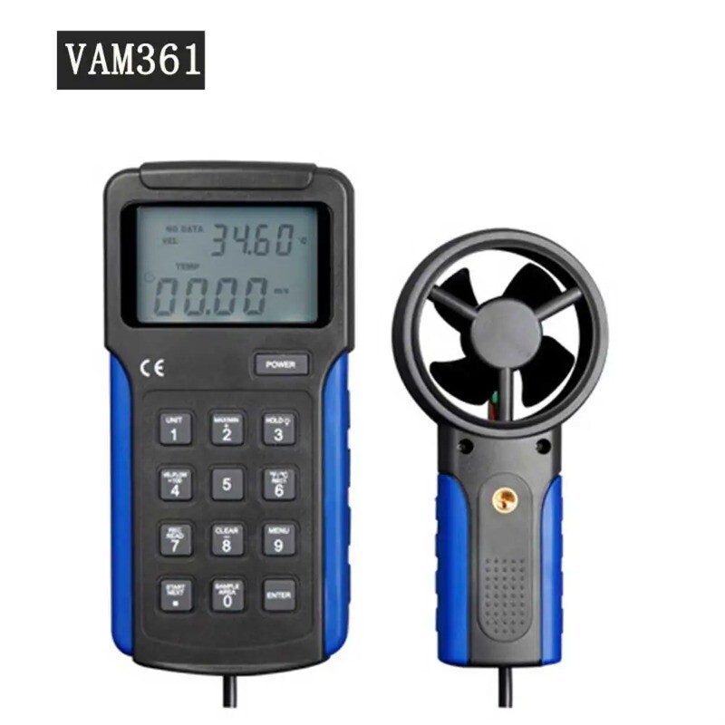 LCD Air Flow Anemometer Split Handheld Wind Meter Digital Display Anemometer