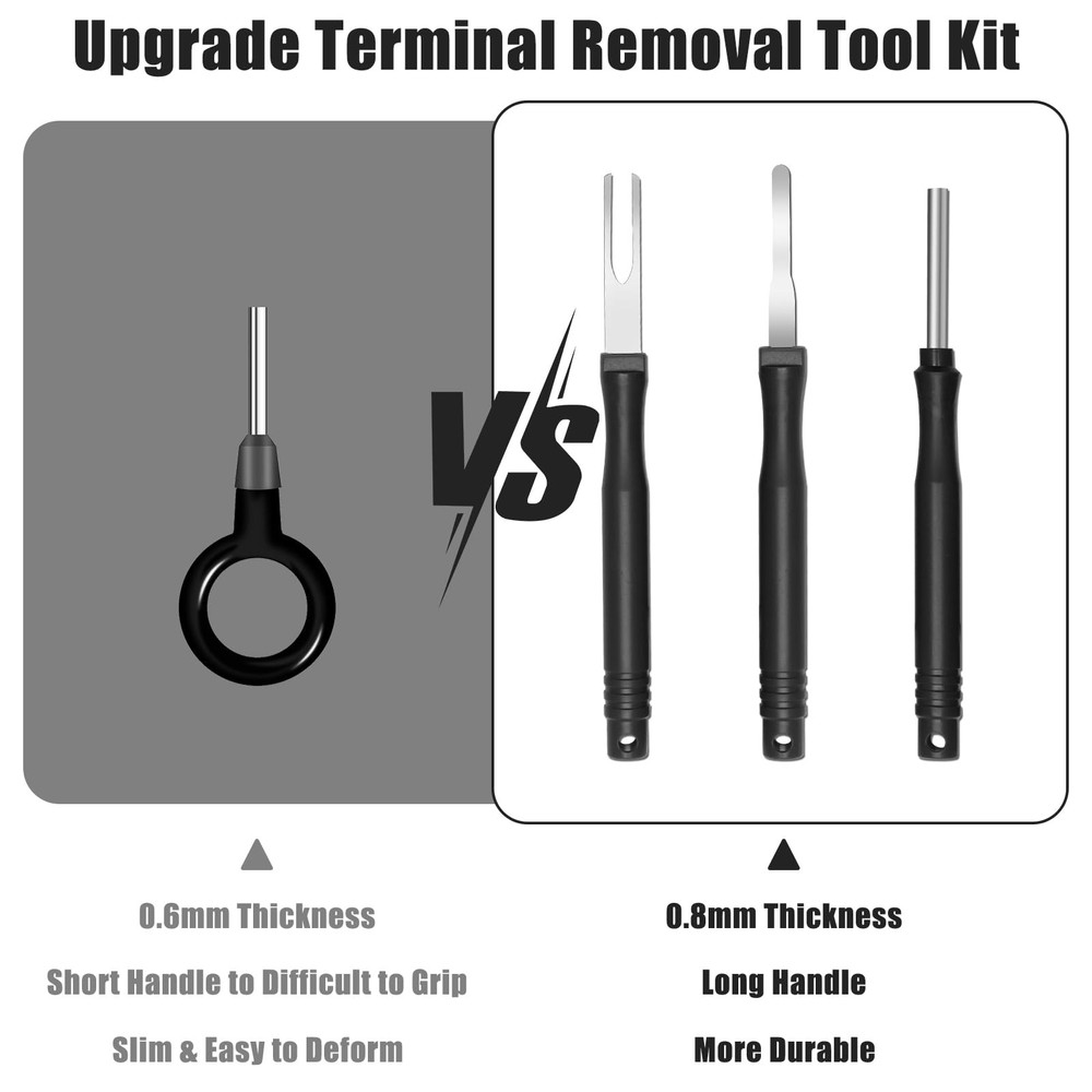 Anglekai 30+4P Terminal Pin Removal Tool Kit, Electrical Connector Black