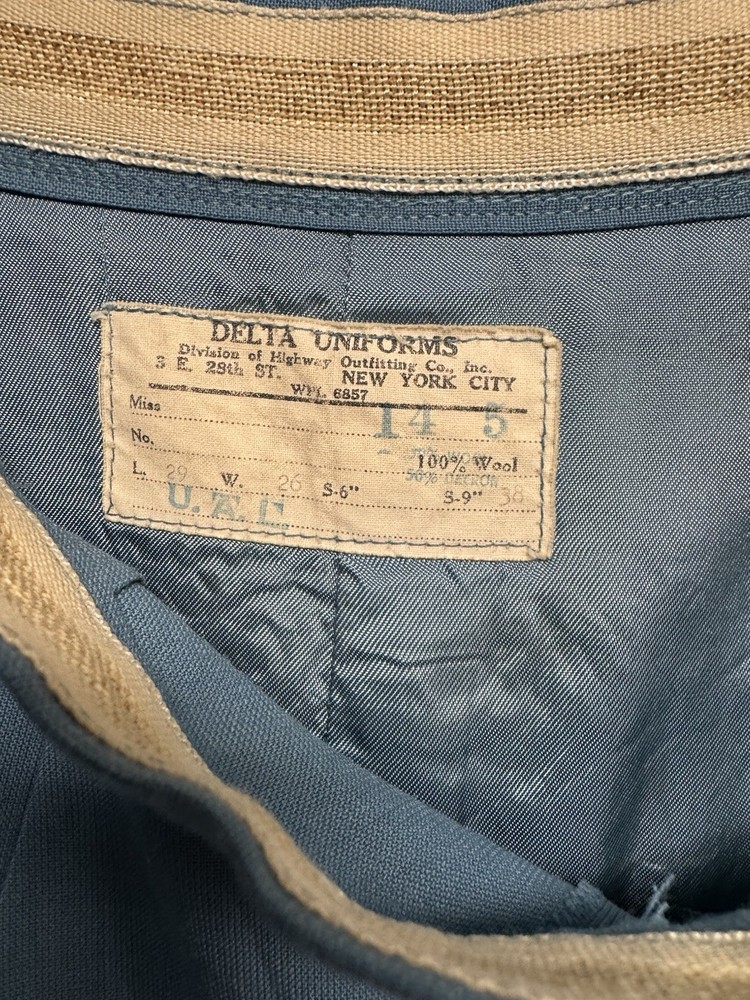 Vintage Delta Flight Attendant Uniform 1961