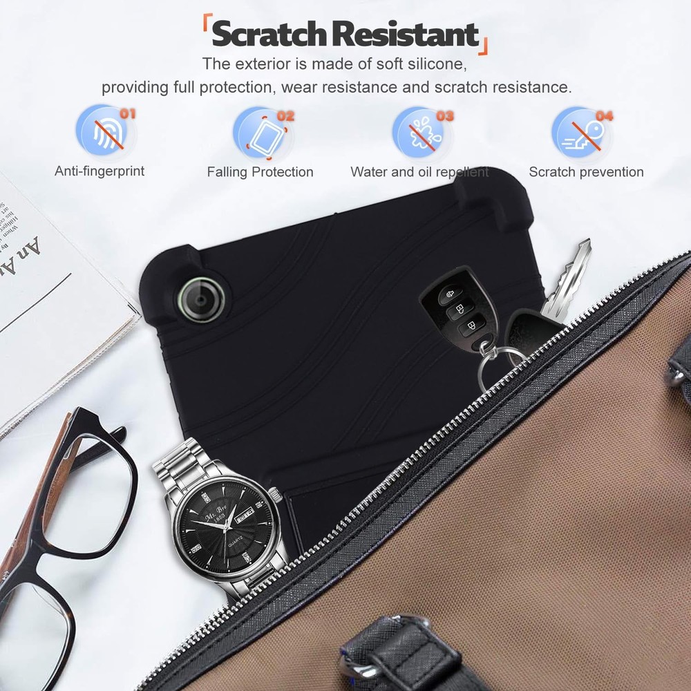 Case for Lenovo Tab One 8.7 Inch, Shockproof with Folding Stand Function, Black