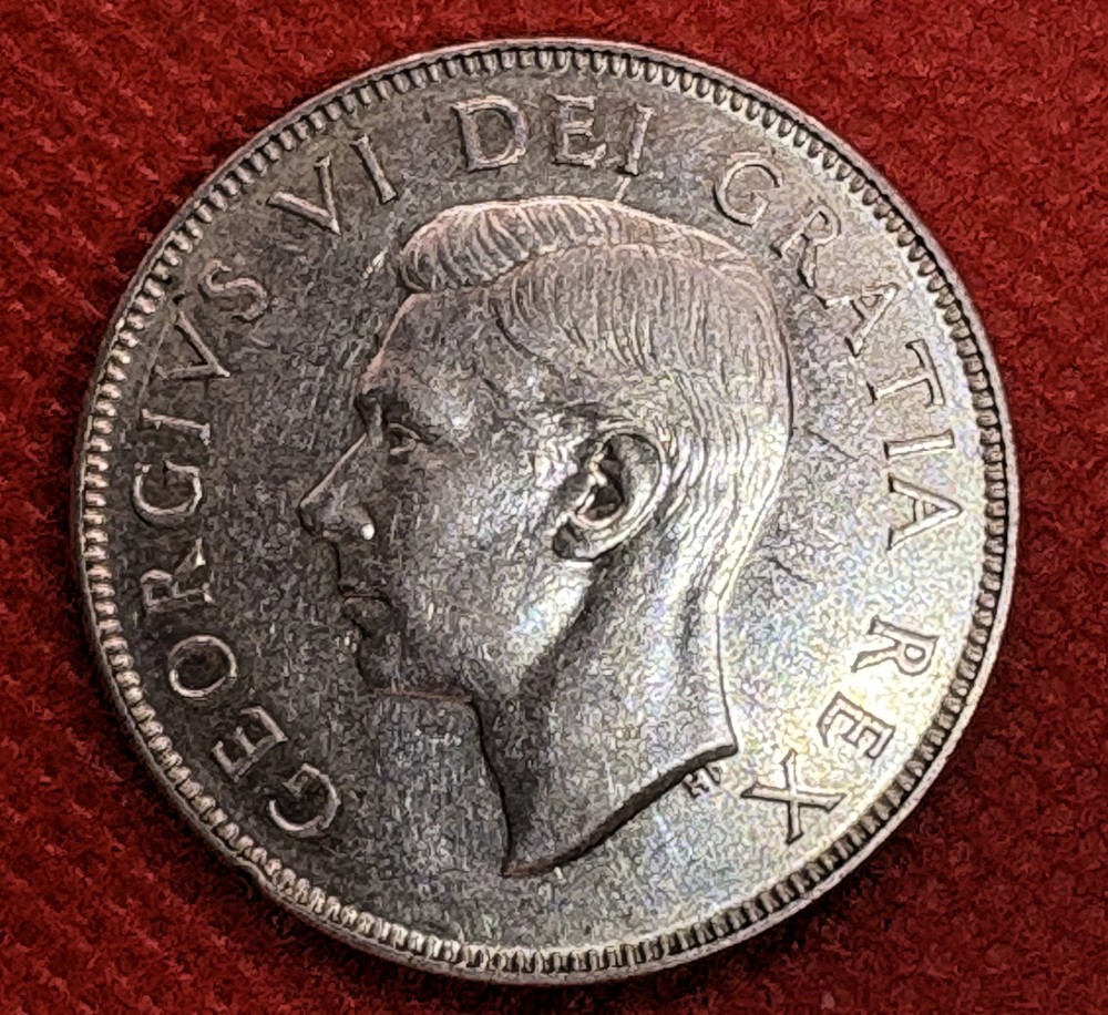 1952 Canada 50 Cents - Sharp Canadian Silver Half Dollar  - SILVER