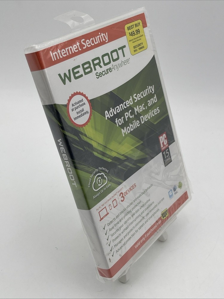 Webroot SecureAnywhere Internet Security - Full Version for Windows & Mac WBR00…