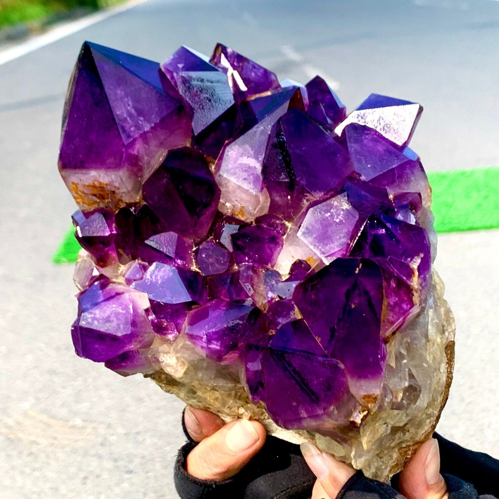 4.6LB Natural Amethyst geode quartz clustercrystal specimen Healing