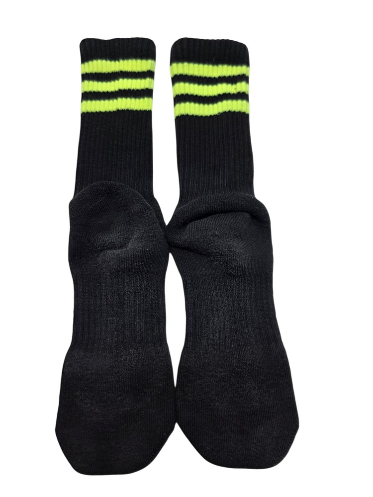 Adidas Socks Neon Stripe Size Small