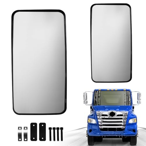 Rear View Main Door Mirror,Upper Flat Mirror,Left Driver and Right Pair Chrome