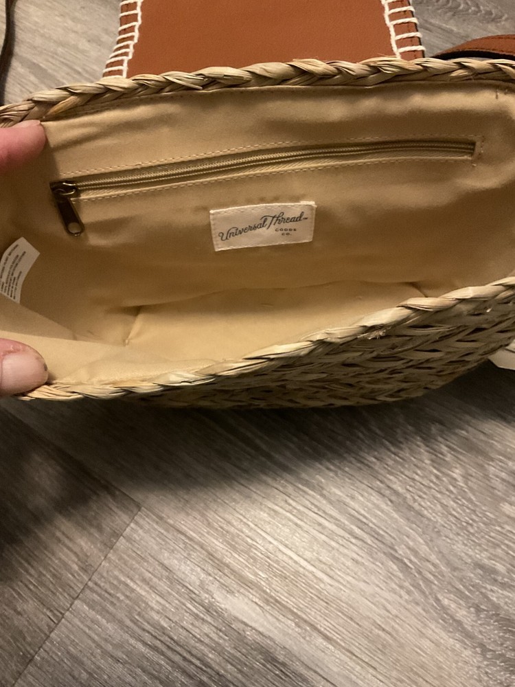 Straw Crossbody Bag - Universal Thread Brown