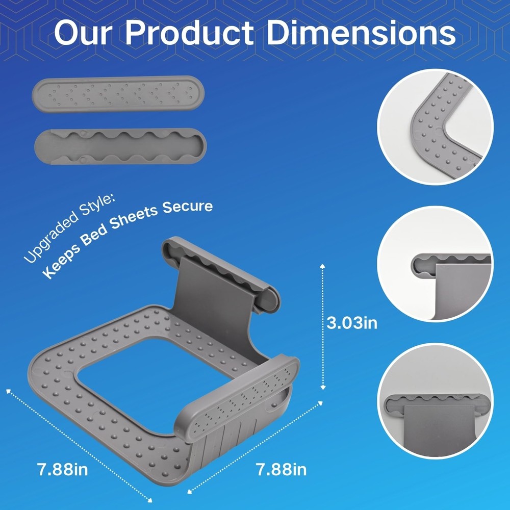 Bed Holders for Corners, Lock Holders, 4Pcs Fitted Holders Keep Sheets Firm &...