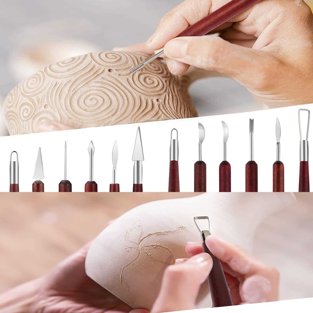 Langqun Clay Sculpting Tools,23Pcs Pottery Tools Kit, Polymer Clay Tools,Pott...