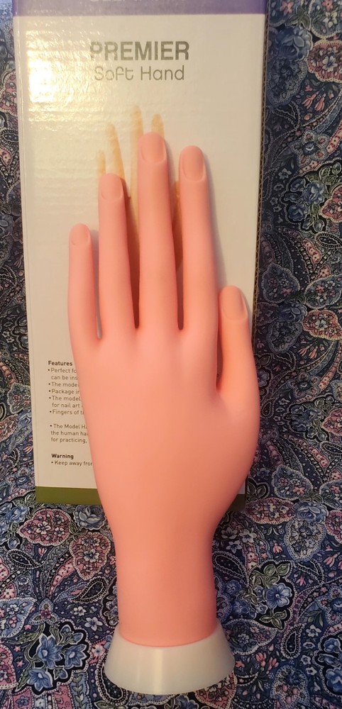 Practice L Hand- Soft Plastic Acrylic Nails, Manicures, Etc.