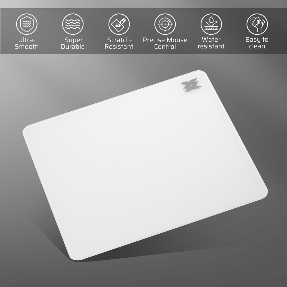 LTC Glass Gaming Mouse Pad, Ultra-Smooth Micro-Etched Surface Mousepad, Impro...