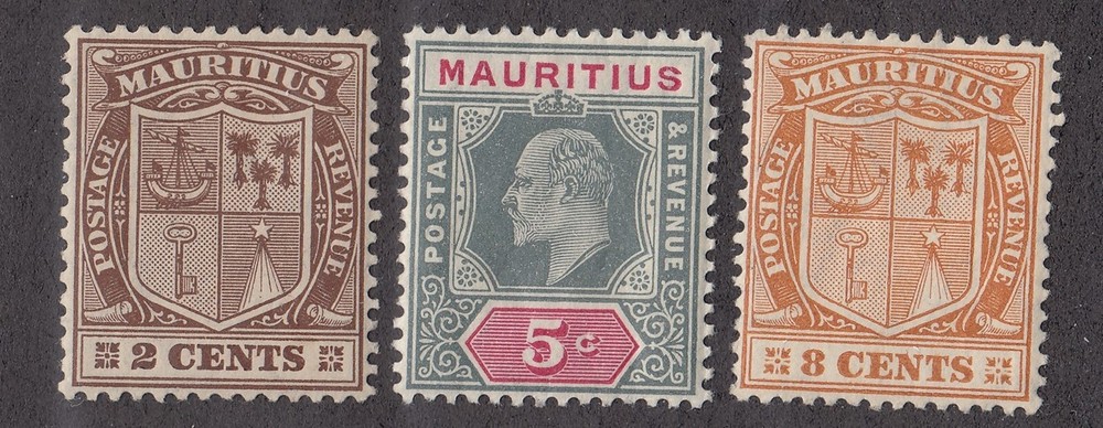 Mauritius #138, 141, 143 Mint