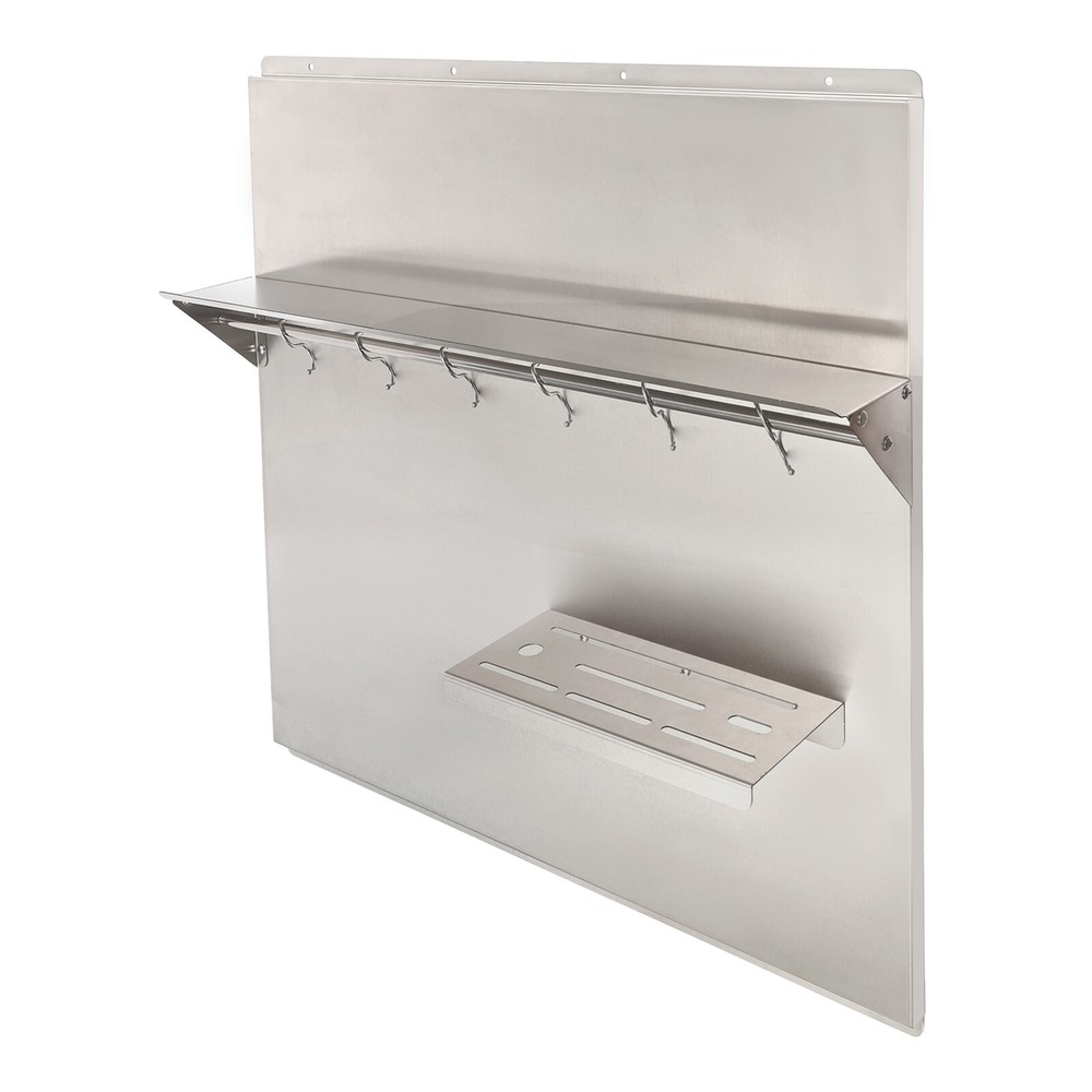 6-Hook Range Hood Backsplash Stainless Steel Range Hood Wall Shield Splash Plate