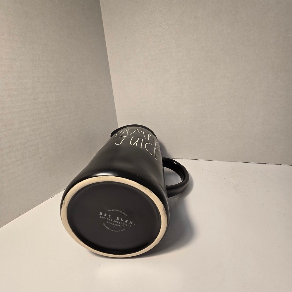 Rae Dunn Vampire Juice Black Pitcher with Red Interior