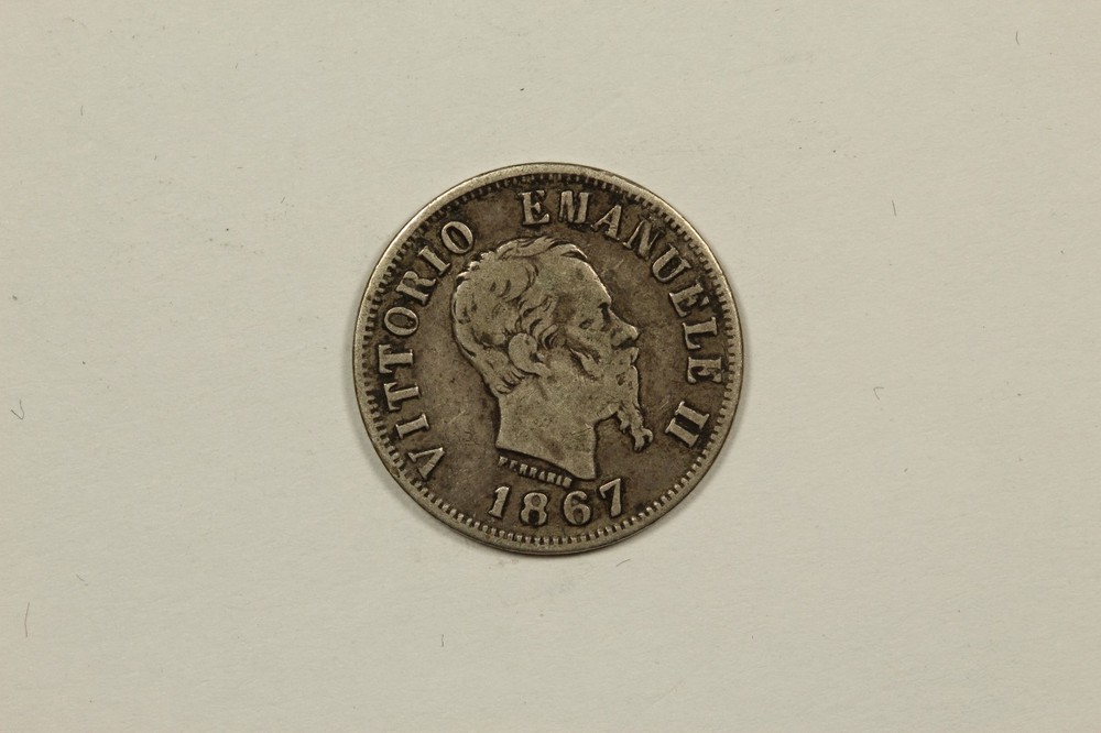 1867 Italy 50 Centisimi