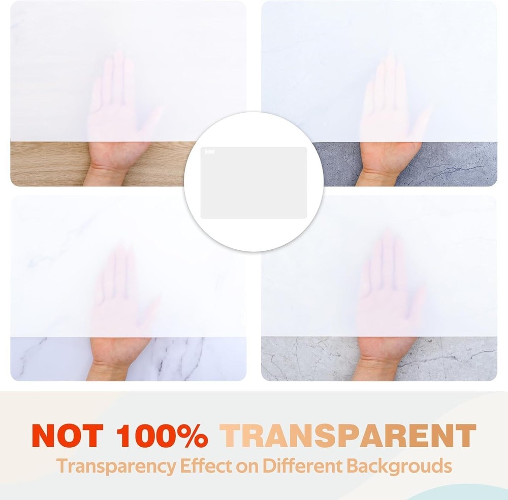 2MM Extra Thick Silicone Mats for Kitchen Counter 23.6" x 15.7", Translucent