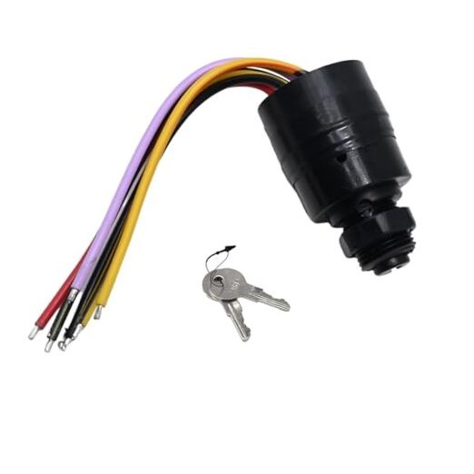 Ignition Switch, Boat Push to Choke 6 Wire Base Ignition Key Switch