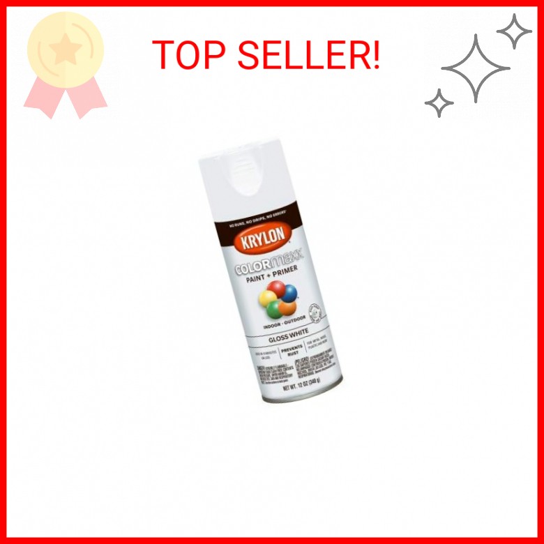 White Gloss Spray Paint Primer 12-oz for Maximum Color Coverage