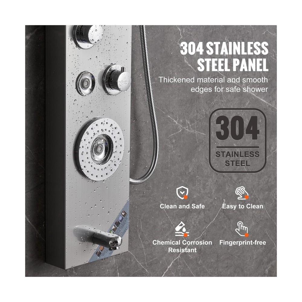 VEVOR Shower Panel System, 6 Shower Modes, LED & Display Shower Pan... Fast Ship