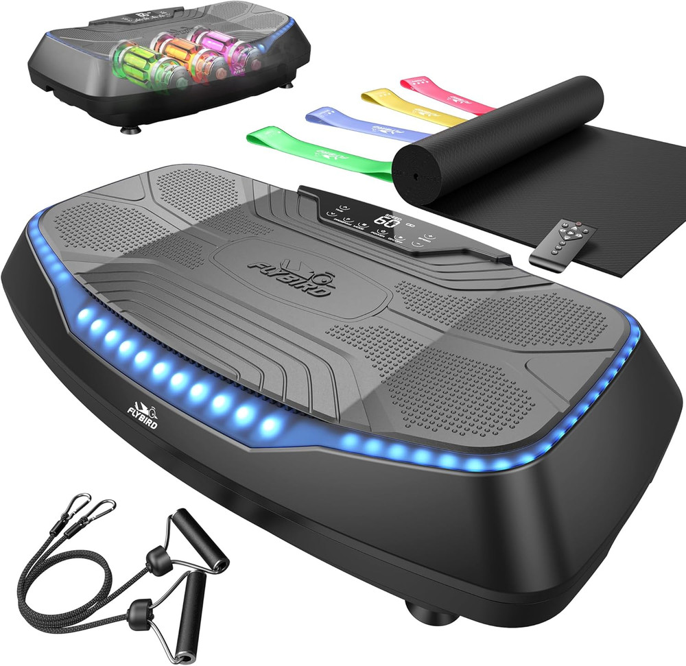FLYBIRD Vibration Plate Exercise Machine, Adjustable Speed High Intensity Vibrat