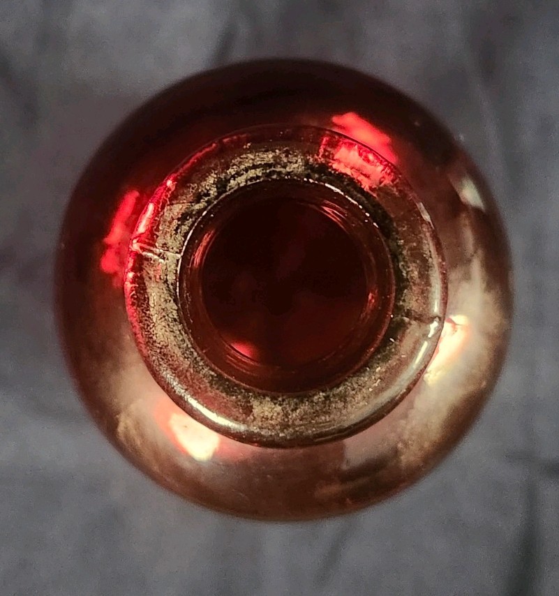 Red Double Bubble Bottle 7 Inches Tall