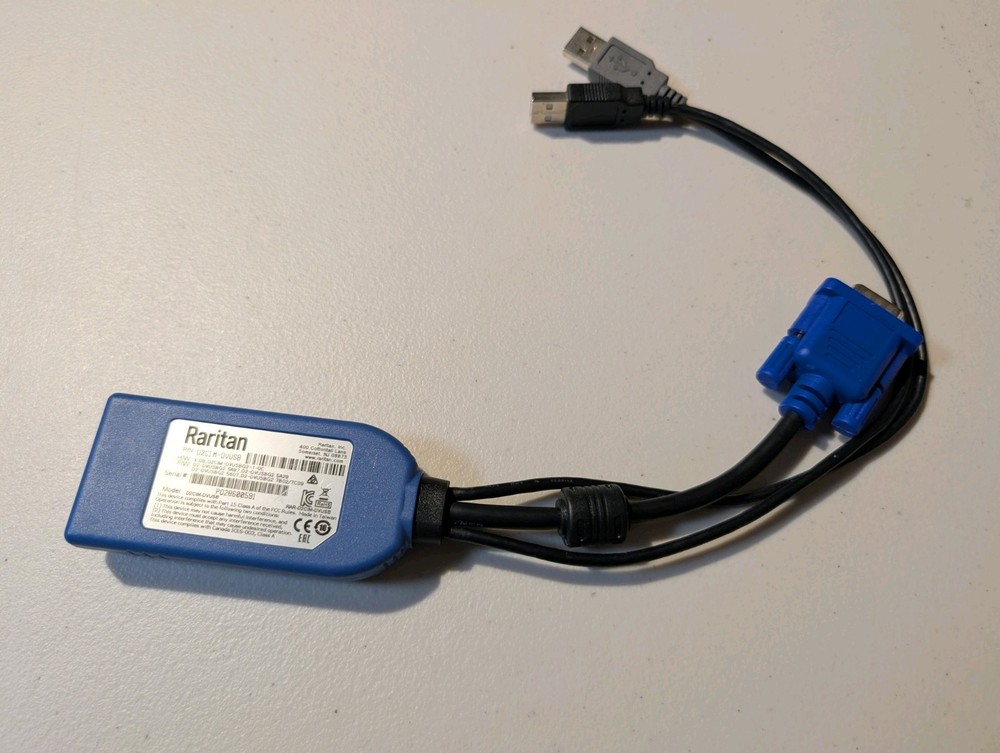 Raritan CIM w/Dual USB/VGA (D2CIM-DVUSB) - Computer Interface Module