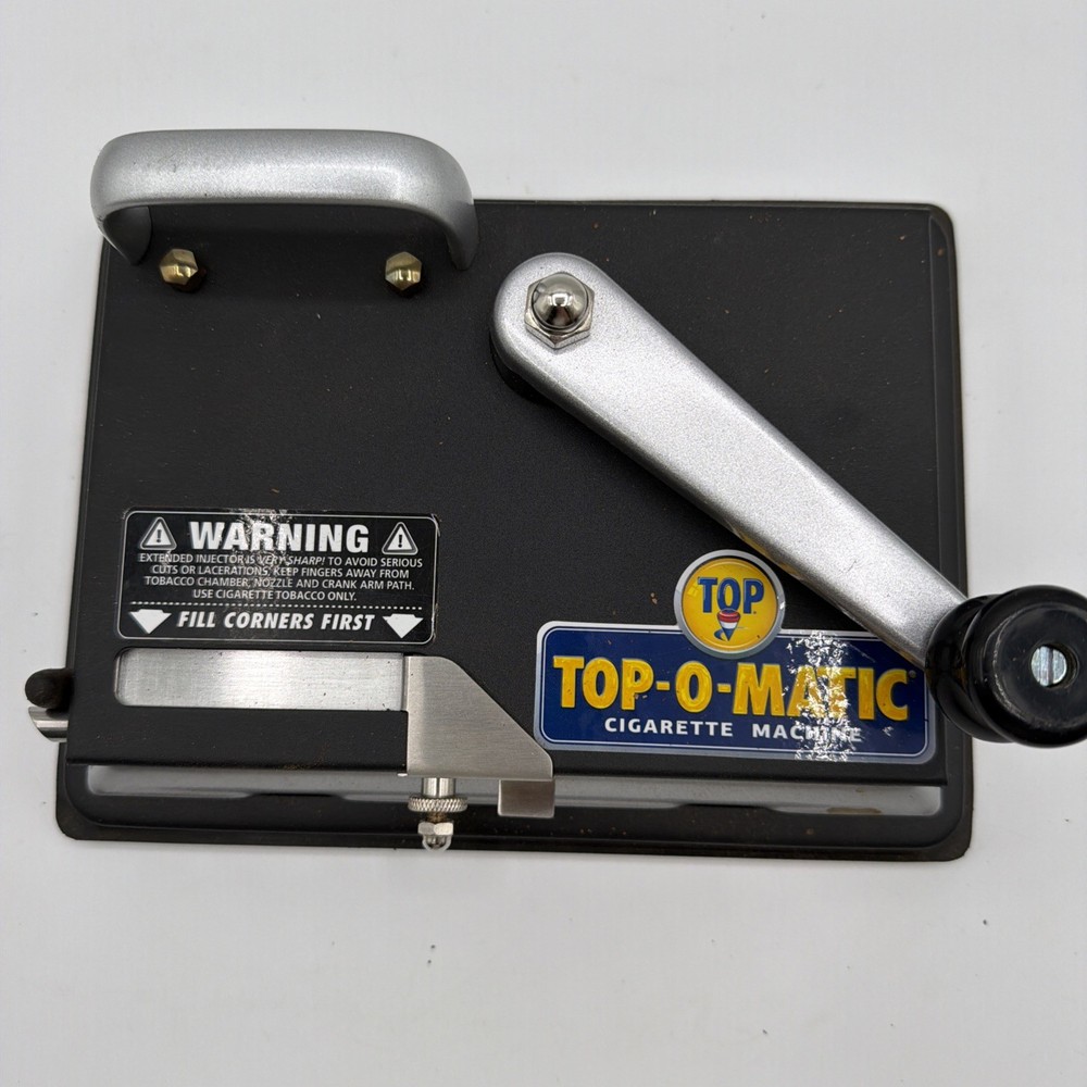 TOP-O-MATIC CIGARETTE MACHINE Clean Barely Used Cigarette Rolling Machine W/Box.