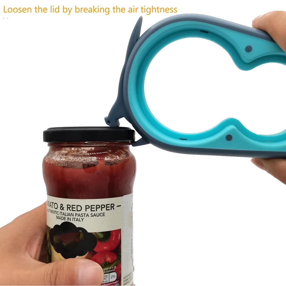 Jar Opener & Bottle Opener Set for Weak Hands Multi Function Kitchen Opener Tool