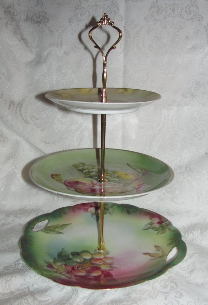 Custom Three Tier Cake Stand Made With Antique Plates Tea Party