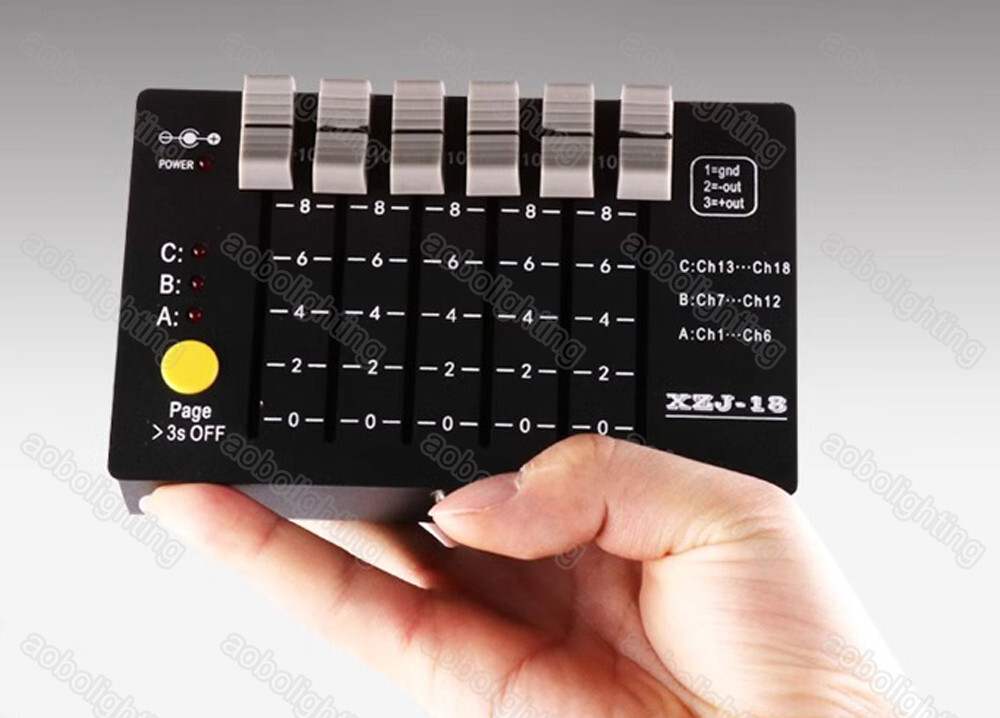 DMX 512 DJ Lighting Console Mini Battery Disco Party Show Stage Light Controller